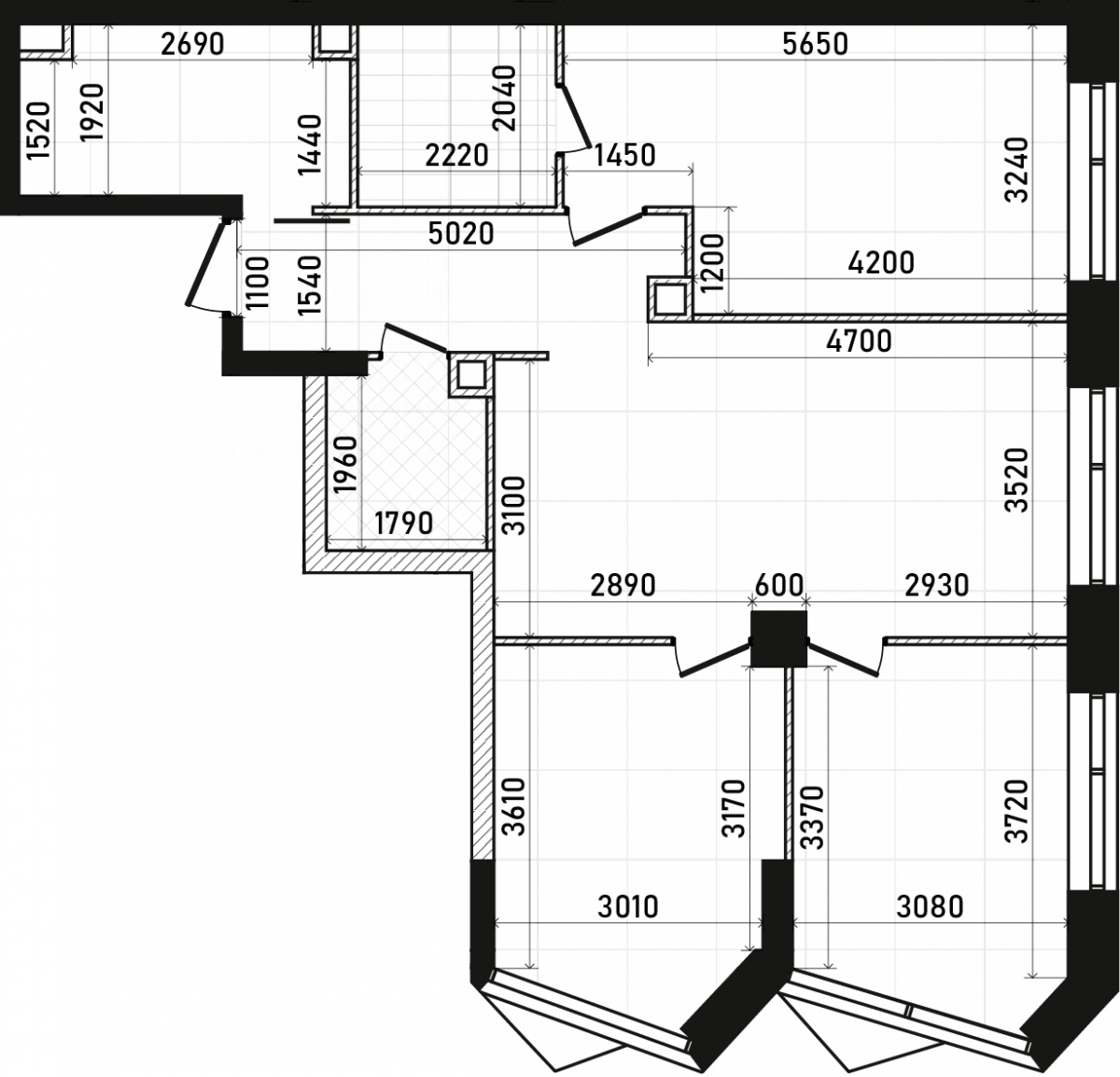 Планировка 3-комнатная квартира в ЖК Republic (Репаблик)