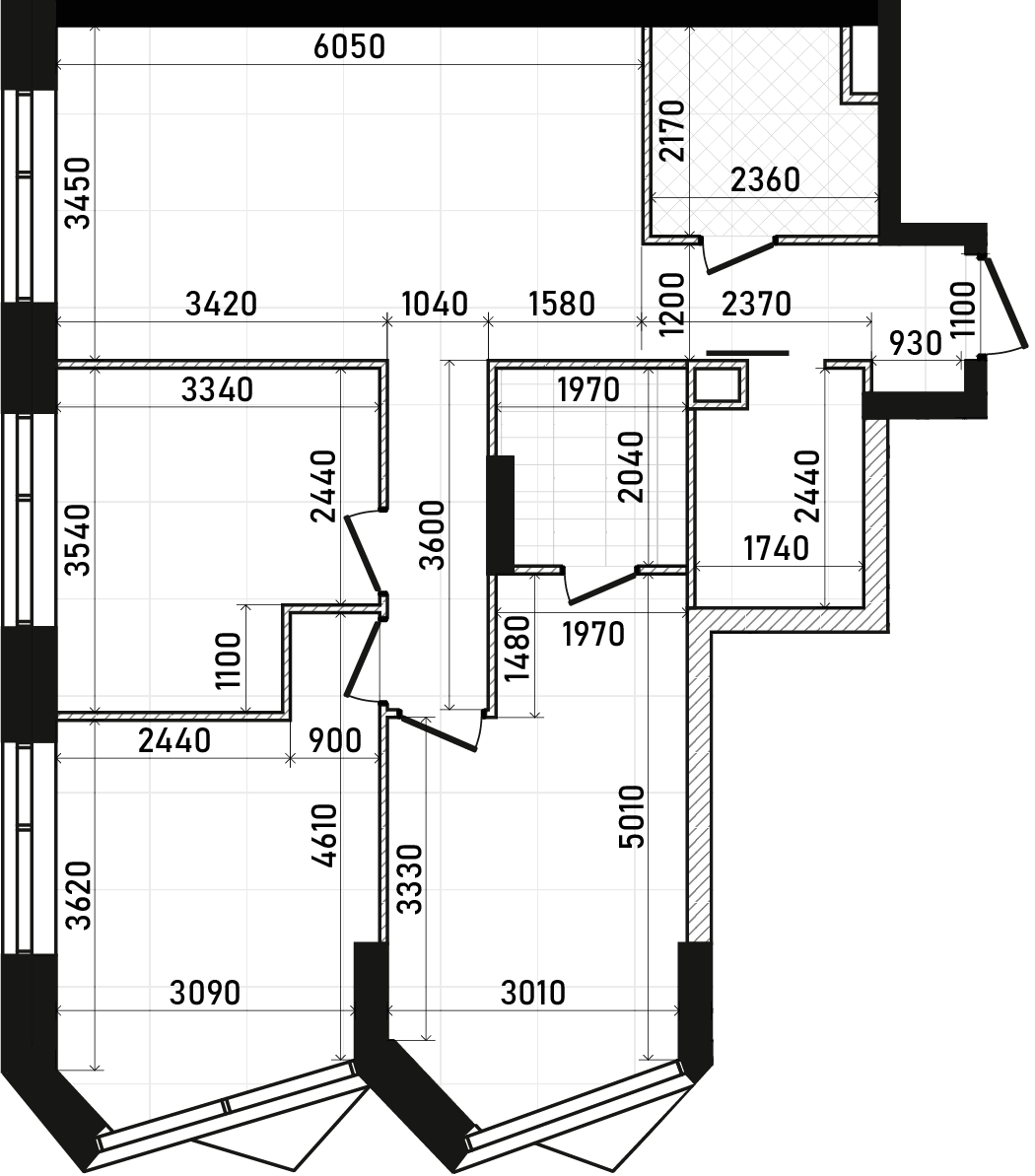 Планировка 3-комнатная квартира в ЖК Republic (Репаблик)