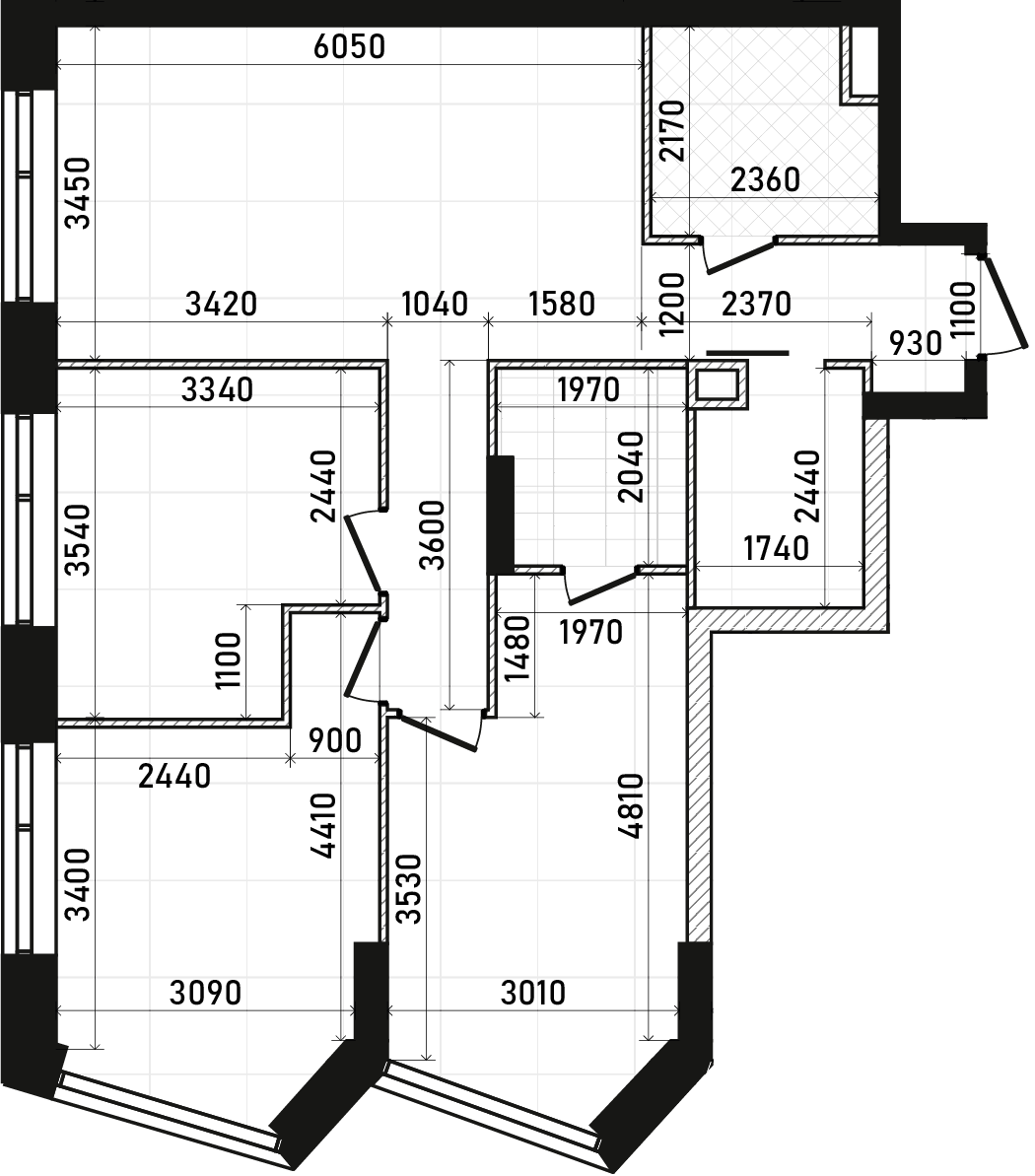 Планировка 3-комнатная квартира в ЖК Republic (Репаблик)