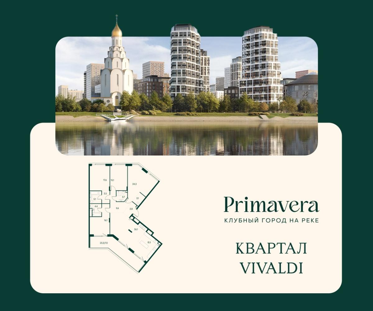 Планировка 4-комнатная квартира в Клубный город на реке Primavera (Примавера)