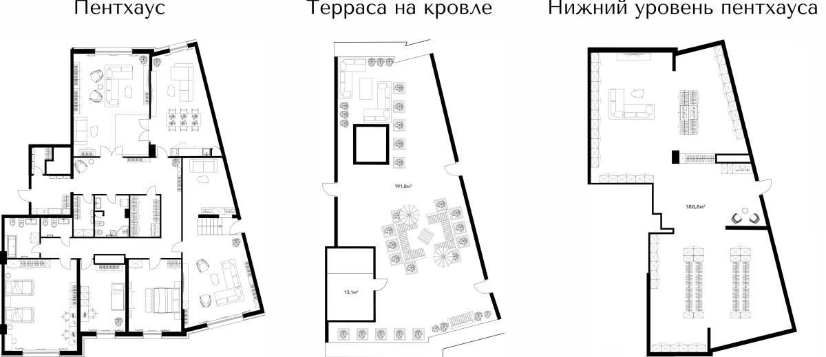 Планировка 5-комнатная квартира в ЖК River Нouse Щёлково