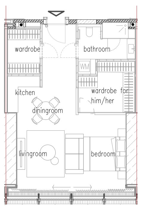 Планировка 2-комнатная квартира в ЖК NEVA TOWERS (НЕВА ТАУЭРС)
